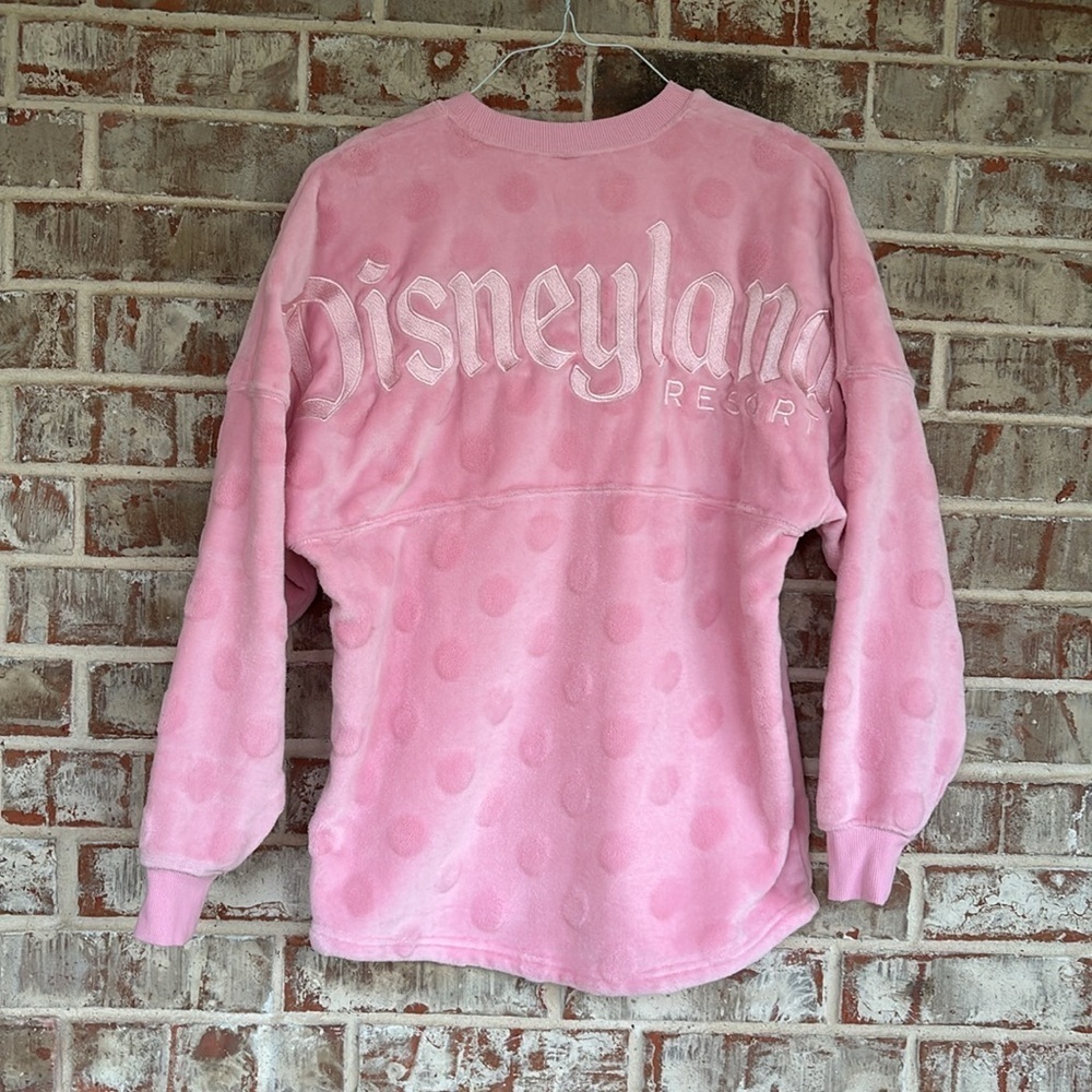 Disney Spirit‎ Jersey Pink Plush Embroidered Sweatshirt